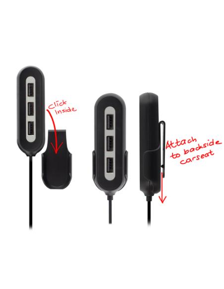 Ewent EW1355 cargador de dispositivo móvil Universal Negro, Gris Encendedor de cigarrillos Auto