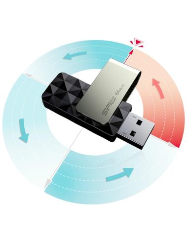 Silicon Power Blaze B30 unidad flash USB 64 GB USB tipo A 3.2 Gen 1 (3.1 Gen 1) Negro