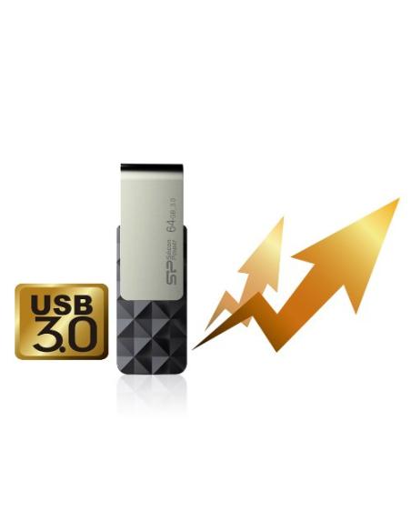 Silicon Power Blaze B30 unidad flash USB 64 GB USB tipo A 3.2 Gen 1 (3.1 Gen 1) Negro