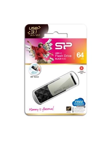 Silicon Power Blaze B30 unidad flash USB 64 GB USB tipo A 3.2 Gen 1 (3.1 Gen 1) Negro