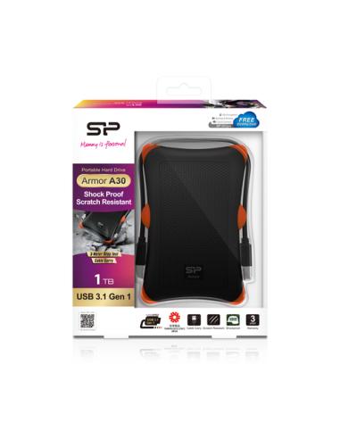 Silicon Power Armor A30 disco duro externo 1 TB 2.5" USB tipo A 3.2 Gen 1 (3.1 Gen 1) Negro