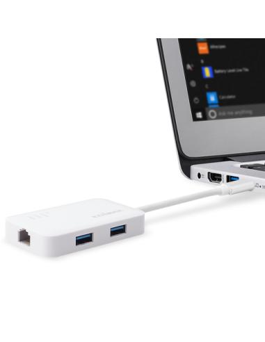 Edimax EU-4308 base para portátil y replicador de puertos USB 3.2 Gen 1 (3.1 Gen 1) Type-C Blanco
