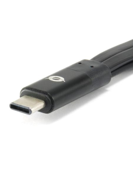 Conceptronic HUBBIES01B hub de interfaz USB 3.2 Gen 2 (3.1 Gen 2) Type-C 5000 Mbit/s Negro