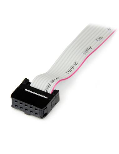 StarTech.com Adaptador de 40cm de Header Bracket Serie DB9 RS232 a IDC 10 Pines para Placa Base - Cabezal Serial