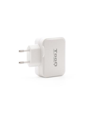 TooQ Cargador de Pared doble puerto USB-C + USB A, 27W
