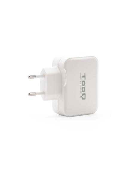 TooQ Cargador de Pared doble puerto USB-C + USB A, 27W