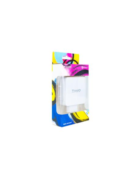 TooQ Cargador de Pared doble puerto USB-C PD + USB A QC3.0, 48W