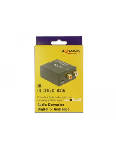 DeLOCK 63477 convertidor de audio Negro