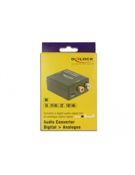 DeLOCK 63477 convertidor de audio Negro