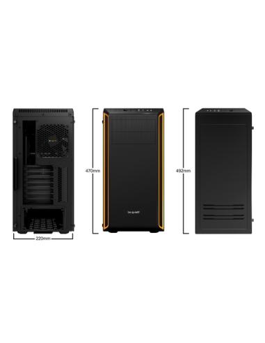 be quiet! Pure Base 600 Window Midi Tower Negro, Naranja