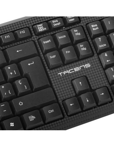 Tacens Anima AK0 - Teclado profesional (membrana, pulsación optimizada, diseño ecológico, USB 2.0, Mac/Linux/Windows