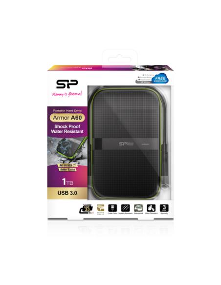 Silicon Power Armor A60 disco duro externo 1 TB 2.5" USB tipo A 3.2 Gen 1 (3.1 Gen 1) Negro