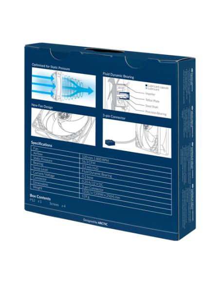 ARCTIC P12 Carcasa del ordenador Ventilador 12 cm Negro