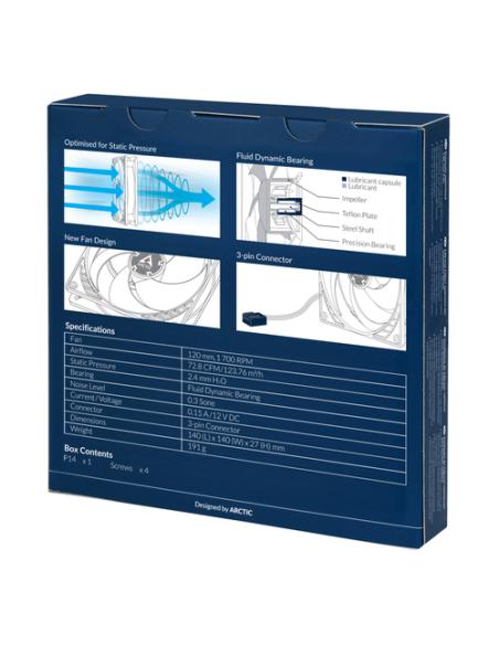 ARCTIC P14 Carcasa del ordenador Ventilador 14 cm Negro