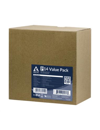 ARCTIC P14 Value Pack Carcasa del ordenador Ventilador 14 cm Negro