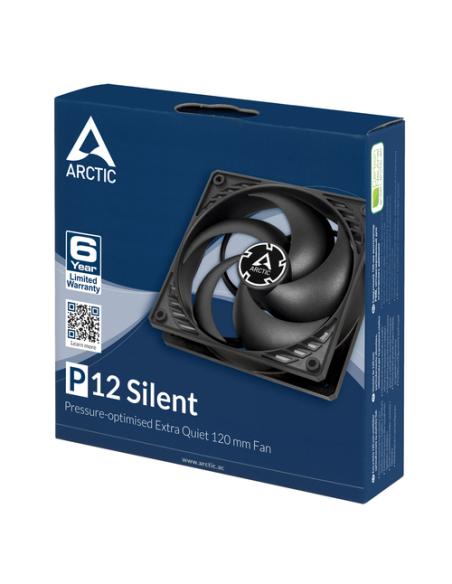 ARCTIC P12 Silent Carcasa del ordenador Ventilador 12 cm Negro