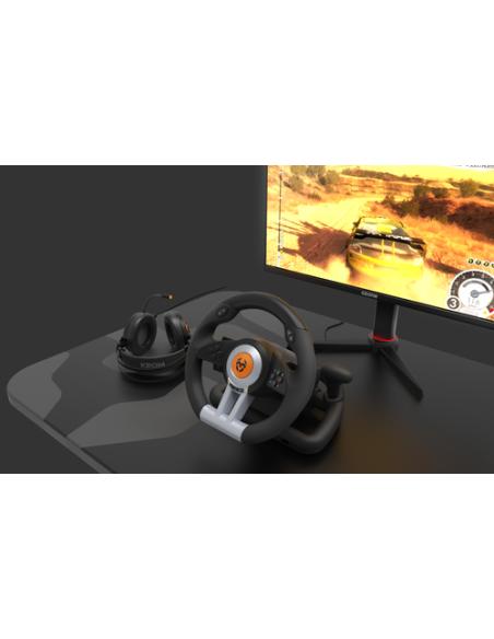 Krom K-Wheel Negro USB Volante + Pedales Analógico/Digital PlayStation 4, Playstation, Playstation 3, Xbox One
