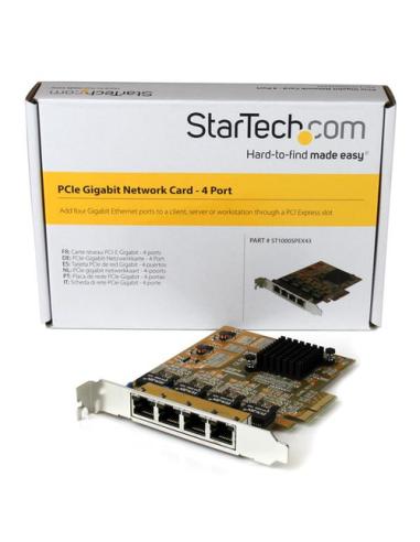 StarTech.com Tarjeta de Red PCI Express Ethernet Gigabit con 4 Puertos RJ45