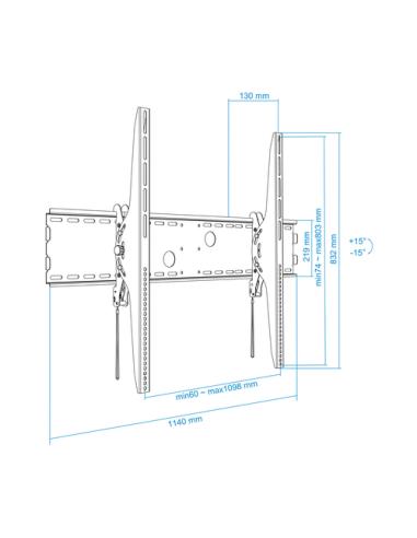 TooQ Soporte de pared (monitor / plasma / LCD / LED) 60”-100”