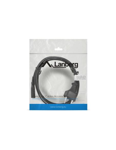 Lanberg CA-C7CA-11CC-0018-BK cable de transmisión Negro 1,8 m C7 acoplador CEE7/16