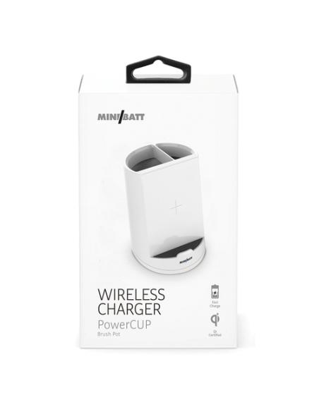 miniBatt PowerCUP Smartphone Blanco USB Cargador inalámbrico Carga rápida Interior