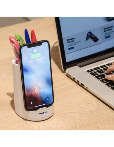 miniBatt PowerCUP Smartphone Blanco USB Cargador inalámbrico Carga rápida Interior