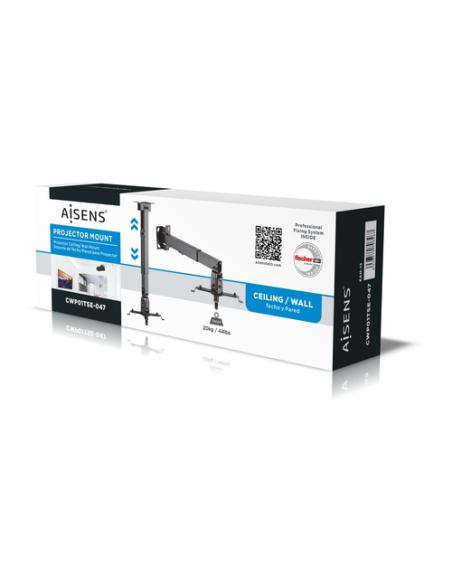 AISENS CWP01TSE-047 montaje para projector Techo/pared Negro