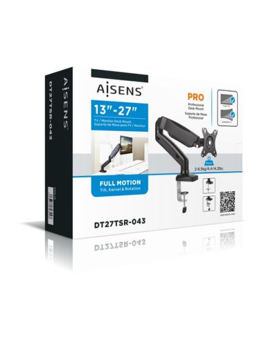 AISENS DT27TSR-043 soporte para monitor 81,3 cm (32") Escritorio Negro