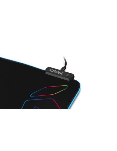 Krom Knout RGB Alfombrilla de ratón para juegos Negro