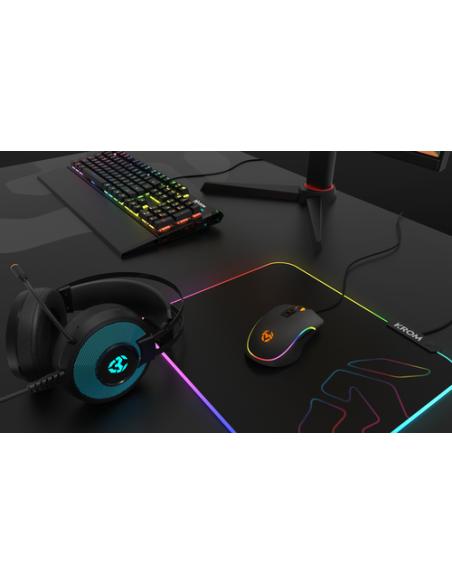 Krom Knout RGB Alfombrilla de ratón para juegos Negro