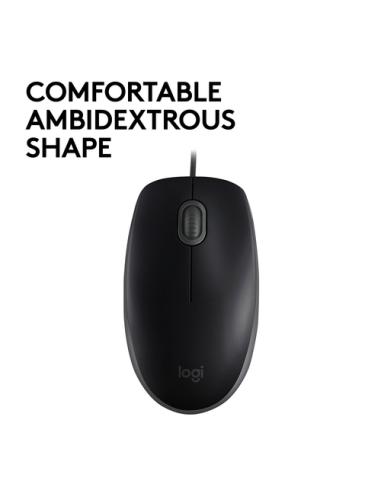 Logitech B110 Silent ratón Oficina Ambidextro USB tipo A Óptico 1000 DPI