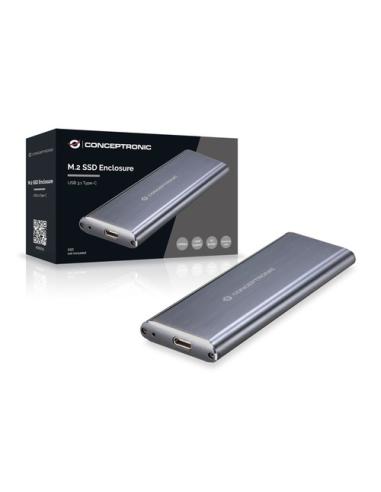 Conceptronic HDE01G caja para disco duro externo Caja externa para unidad de estado sólido (SSD) Gris M.2