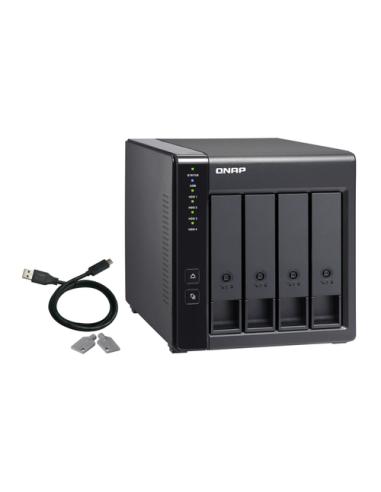 QNAP TR-004 caja para disco duro externo Carcasa de disco duro/SSD Negro 2.5/3.5"