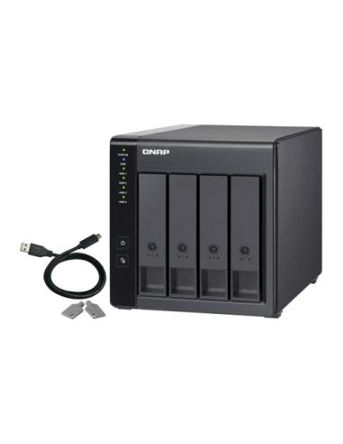 QNAP TR-004 caja para disco duro externo Carcasa de disco duro/SSD Negro 2.5/3.5"