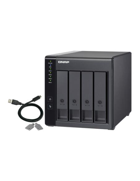 QNAP TR-004 caja para disco duro externo Carcasa de disco duro/SSD Negro 2.5/3.5"
