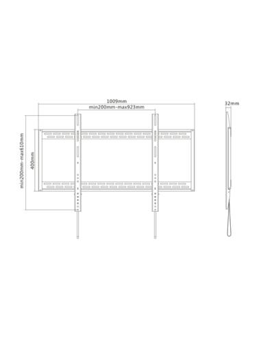 Equip 650323 Soporte de pared para TV curva fija de 60"-100