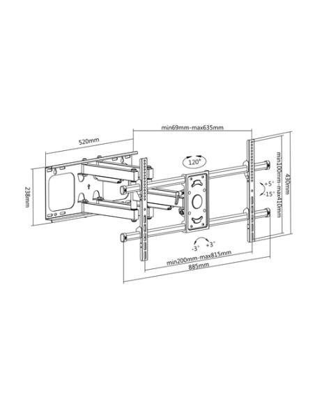 Equip 650324 Soporte de pared para TV inclinable/giratorio de 37"-90