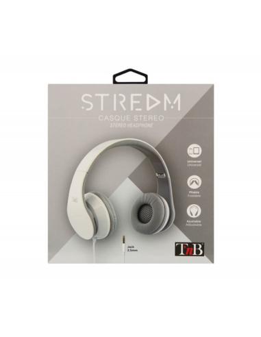 T'nB Stream Auriculares Alámbrico Diadema Música Blanco