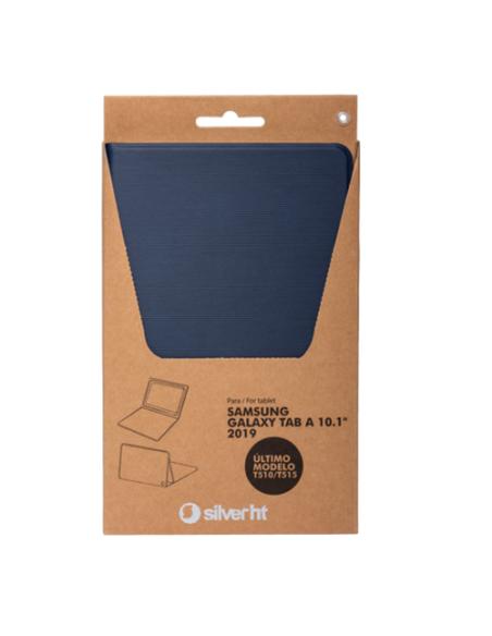 SilverHT Funda BookCase Wave para Samsung TAB A 2019 10'1 pulgadas (T510/T515) Azul oscuro