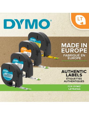 DYMO S0721730 cinta para impresora de etiquetas Negro sobre metálico