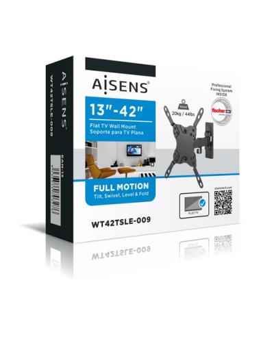 AISENS WT42TSLE-009 soporte para TV 106,7 cm (42") Negro