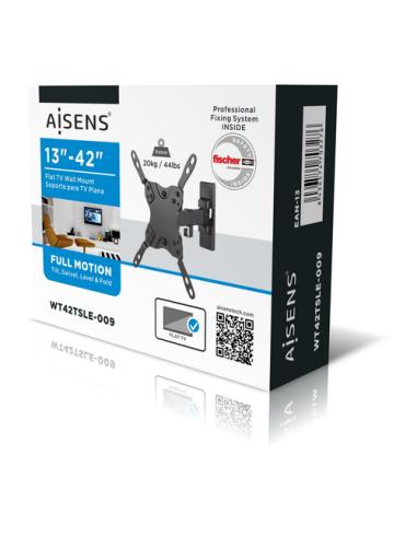 AISENS WT42TSLE-009 soporte para TV 106,7 cm (42") Negro