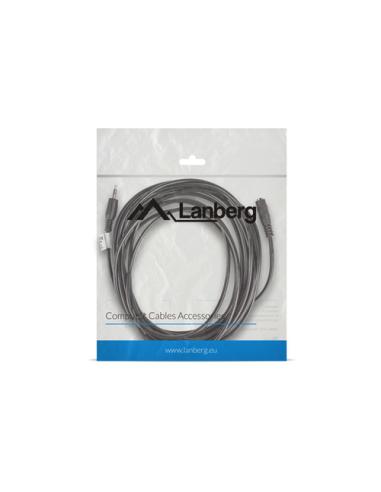 Lanberg CA-MJFJ-10CC-0050-BK cable de audio 5 m 3,5mm Negro