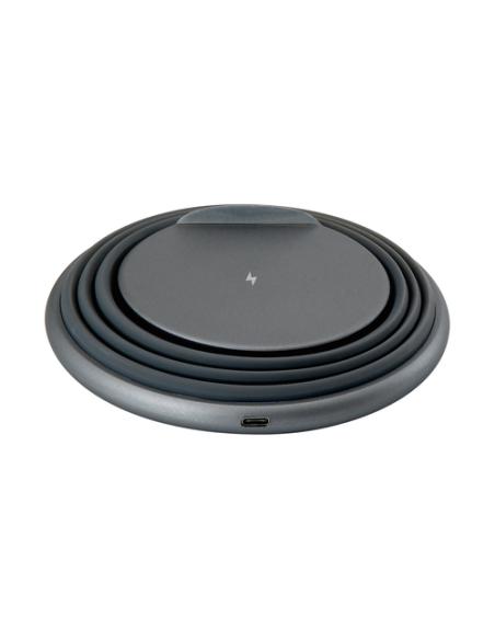 Conceptronic GORGON02G cargador de dispositivo móvil Universal Gris USB Cargador inalámbrico Carga rápida Interior