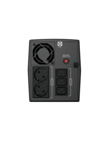 Conceptronic ZEUS03EM sistema de alimentación ininterrumpida (UPS) Línea interactiva 1,2 kVA 720 W 5 salidas AC