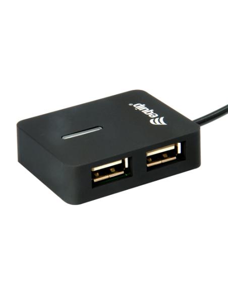 Equip 128952 hub de interfaz USB 2.0 480 Mbit/s Negro