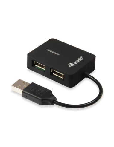 Equip 128952 hub de interfaz USB 2.0 480 Mbit/s Negro