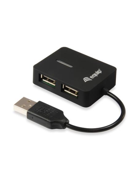 Equip 128952 hub de interfaz USB 2.0 480 Mbit/s Negro