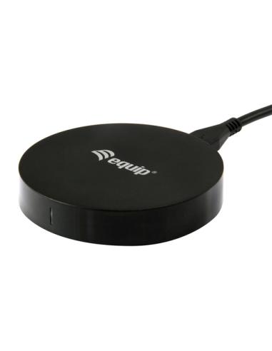 Equip 245500 cargador de dispositivo móvil Smartphone Negro USB Cargador inalámbrico Carga rápida Interior