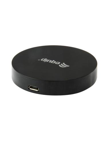 Equip 245500 cargador de dispositivo móvil Smartphone Negro USB Cargador inalámbrico Carga rápida Interior